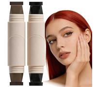 2pcs Rotatable Eyeliner Stamp Set, Quick Winged Liner Stencil Tool for Left & Right Eyes, Smudge-Proof & Long-Lasting, Easy to Use for Beginners & Makeup Enthusiasts, Black & Brown