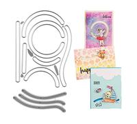 2PCS Rotating Sliding Dies Cutting for Card Making Gliders for Slider Cards;Rotating Sliding Metal Cutting Dies for DIY Scrapbooking Paper Card Stencil Die Handmade Crafts (Excluding Slider
