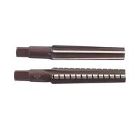 2PCS Rough and Fine Morse Taper Reamer, High Carbon Steel Straight Shank Hand Reamer Set for Precision Tapered Hole Machining, MT1 to MT5 Compatible, Includes Coarse + (MT2# Coarse hinge + fine hinge)