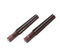 2PCS Rough and Fine Morse Taper Reamer Set, High Carbon Steel Straight Shank Hand Tool for Precision Tapered Hole Drilling (MT3#)