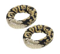 2pcs round Cotton Singing Bowl Protective Pads Black | Intricate Design, Easy to Clean and Replace, for On-the-go Use and Yoga Sessions