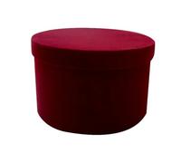 2pcs Round Flowers Box Gift Fresh Real Arranged In Elegant For Preserved Roses Wedding Decor Florist Supplies for Wedding Birthday(Red)