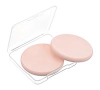 2Pcs Round Makeup Sponges with 1 Travel Case, Foundation Blender Cosmetic Sponge Blender Sponge Replacement for Cosmetic Flawless Foundation, Sensitive and All Skin Types