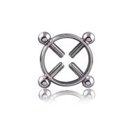 2Pcs Round Non Piercing Nipple Ring Stainless Steel Nipple Clips for Adult Play Nipple Jewelry Summer Beach Body Jewelry for Women 2Pc Silver One Size