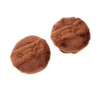 2pcs round Setting Powder Puff Large Plush Polyester Reusable | Box Packed Set, Cute Embroidery Cartoon Pattern, Washable Hygienic Finish, Daily Use Makeup Tool