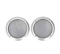 2Pcs Round Speaker Covers, 3.8inch Metal Mesh Round Speaker Grill Cover Decorative Speaker Grill Protector Car Subwoofer Speaker Grill Cover Guard (Silver)