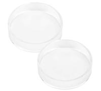 2PCS Round Transparent Acrylic Aquarium Shrimp Feeding Dish Bowls, 7cm Diameter 2cm Height, Durable for Pet Turtle, Lizards and Spiders