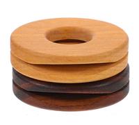 2Pcs Round Wooden Food Bag Sealing Clips Walnut and Beech | Lightweight small clips for kitchen storage, helps block air entry, resists deformation, includes one beech and one walnut