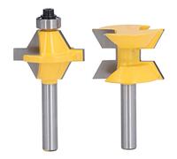 2Pcs Router Bit Set, 8mm Shank Woodworking Tool, 120 Degree Cutter for Grooving and Cutting, Carbon Steel Router Bits with Alloy Blade for MDF, Plywood, Particleboard,