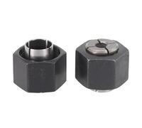 2pcs Router Collet for DeWalt DW621 DW618 DW621K DW6214, 12.7mm & 6.35mm Steel Chuck Nut