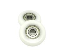 2PCS Rowing Machine Wheel 8x40x10mm Round POM Roller Suitable for BSR62840-10 Outer Diameter 40mm Plastic Coated Bearing