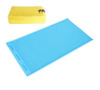 2PCS Rubber Beeswax Press Sheet, DIY Beehive Foundation Candles Reusable Beekeeping Supplies Blue Beeswax Embosser Machine for Beekeeping Making Foundation