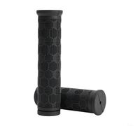 2pcs Rubber Handlebar Grips, Twisted Design for Comfortable Riding on Mountain and Road Bikes (125mm+90mm)