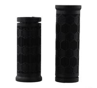 2pcs Rubber Handlebar Grips, Twisted Design for Comfortable Riding on Mountain and Road Bikes (90mm+75mm)