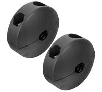 2pcs Rubber Hose Reel Stopper Bumper 14mm Solid Black for Reels