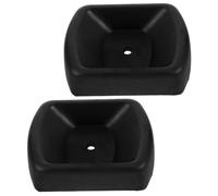 2pcs Rubber Jack Caster Wheel Dock Stabilizer Block for Trailers | Black Anti Slip Base, Adds Safety and Limits Movement, for Maintenance and Road Trip Use