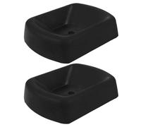 2pcs Rubber Jack Wheel Chock Stabilizer for Rvs and Utility Trailers | 6 Inch Single Stopper, Compact Black Design, Outdoor Trips and Campsite Use, Reduces Sliding and Shaking