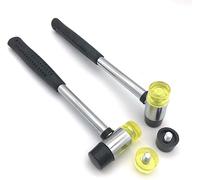 2Pcs Rubber Mallet Hammer, 25 mm Small Nylon Hammer with Non-Slip Rubber Grip for Jewelry DIY Craft Tools Leather Craft