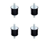 2pcs Rubber shock absorbers,40 * 30mm Anti Vibration Mounts Shock Absorber,Rubber Bobbin Mount with Double Screw Studs for Air Compressors M8*23mm