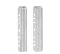 2pcs Ruler 6 Holes PVC Binder File Divider A5 Loose-Leaf Separator Page Bookmark Scrub Snap-in Bookmark Dividers Insertable Index Page Notebook Measuring Tool