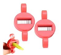 2Pcs Runner Bean Slicer, Runner Bean Stringer, Manual Vegetable Prep Gadget for Quick Slicing and De-Stringing Beans, Compact Kitchen Accessory