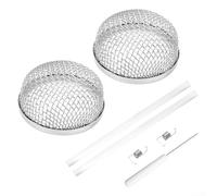 2Pcs RV Heater Vent Cover, Stainless Steel Mesh Screen With Spring Hooks For Flying Insect Protection Rust Resistant Furnace Ventilation Cover