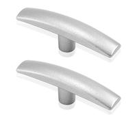 2pcs RV Waste Valves Handles Compatible with 1 1/2", 2", 3" Water Tank Gate Valves & Sewer Dump Valves, Metal Waste Water Valve Handles Replacement Camper Motorhome Accessories for CAMCO (Silver)