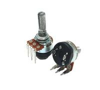 2PCS RV16S Single Potentiometer WHT148 with Switch 20mm B5K B10K B50K B500K for Amplifier Audio 5k 10k 50k 500k(10K Ohm)