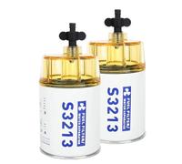 2Pcs S3213 Fuel Water Separator Filter with Clear Bowl - 10 Micron 3/8" NPT Replacement for Mercury Yamaha Racor Sierra Outboard Motors - Replaces 35-60494-1, 18-7932-1, 18-17928, 35-809097