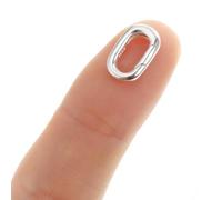 2Pcs S925 Bracelet Clasps and Closures Sterling Silver Oval Necklace Clasp Spring Gate Connector Carabiner Clip Small Jewellery Clasps for Jewelry Necklace Bracelet Making