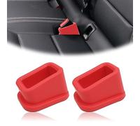 2Pcs Safety Belt Buckle Holder Booster Auto Safety Belt Guard Easy Access to The Buckles of Rear Seats Car Accessories - Friendly to Kids, and Passengers with Special Needs (red)