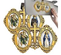 2PCS Saint Christopher and Our Lady of the Highway Visor Clip