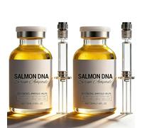 2PCS Salmon DNA Serum - Salmon DNA Ampoule PDRN Microneedling Serums for Face and Body, Anti-Aging Hydration Booster, Skin Repair, Brightening&Firming Serum for Use with Microneedling,Derma Roller&Pen