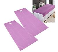 2pcs Salon Bed Sheet, Waterproof Oil-proof Bed Cover Massage Bed Sheet Protecting Sheet for Salon SPA,Massage Table Cover Sheet Beauty Salon Bed Sheets(purple)