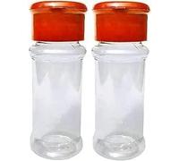 2pcs Salt and Pepper Shakers, Spice Container Reusable Plastic Clear Cruet Pot Accessories for Table Camping Kitchen Storage and Organisation