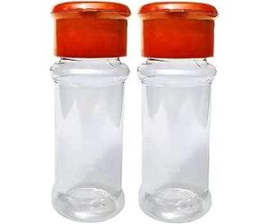 2pcs Salt and Pepper Shakers, Spice Container Reusable Plastic Clear Cruet Pot Accessories for Table Camping Kitchen Storage and Organisation