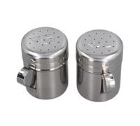 2pcs Salt Seasoning Bottle Set, Stainless Steel S and P Shape Shakers, Airtight Storage Bottles for Kitchen Camping Outdoor Barbecue with Modern Minimalist Design