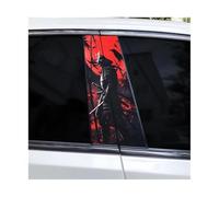 2pcs Samurai Warrior Car B Pilllar Waterproof Sticker Spare Parts(D)