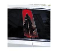 2pcs Samurai Warrior Car B Pilllar Waterproof Sticker Spare Parts(Type A)