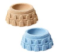 2pcs Sand Combination, Mini Turtle Sandbox for Desk Accessories, Mini Zen Garden with Molds Sand Mini Tools Fun Gifts Home Office Decor (Blue and Sandy)