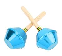 2Pcs Sand Hammer Instrument, Percussion Shaker Orff Preschool Toy, Professional Aluminum Sand Hammer with Solid Wood Grip, Safe and Durable Musical Toy for Children's Performances (Blue)