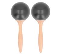 2PCS Sand Hammer Maracas Shaker, Adult Wooden Handle Hand Percus Instrument, and Crisp Sound for Party Concert KTV, h Wood ABS Iron Sand Pcles, Percus
