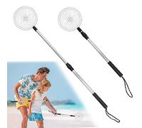 2Pcs Sand Sifter for the Beach, Shark Tooth Sifter Shell Scooper Sand Shovels, Retractable Beach Sand Sifter Shell Tool, Rock Scooper for Kids Girls Boys Picking Up Shells Beachcombing & Rock Hunting
