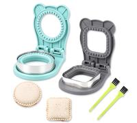 2PCS Sandwich Cutters Maker, Crustless Sandwich Cutters and Sealer for Kids Lunch Breakfast Lunchbox, Circle, Square