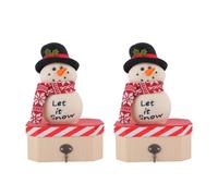 2pcs Santa/Snowman Figurine Man Candy Box Chocolate Candy Storage Case Holiday Treat Container Holiday Holiday Decoration