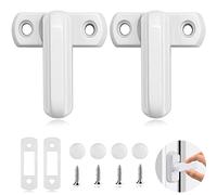 2pcs Sash Jammers Window Locks, Plastic Steel Casement Door and Window Lock White Zinc Cast Alloy Suitable for UPVC PVC Doors Windows Home Security