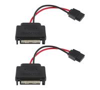 2PCS SATA 15-Pin Male to SATA 6-Pin Female Slimline Power Adapter Cable for Disc CD DVD Drive Slimline SATA Hard Drives 98mm
