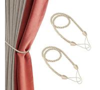 2Pcs Satin Polyester Rope Curtain Tiebacks, 59cm Long for Bedroom, Living Room, and Office Drapery