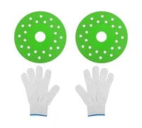 2pcs Saw Blades for Angle Grinder with Gloves, 4.5 Inch Diameter Ultra-Thin Cutting Disc for Rock Slab Tile Glass Marble Ceramic Cutter Wheel Diamond Grinding Polishing & Chamfering Tools (Green)