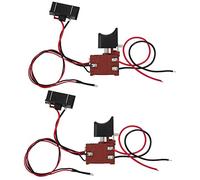 2pcs Saw Switch with Light, Stepless Speed Control Switch for Reciprocating Saw, Universal 12V - 21V Lithium Saber Saw Trigger Switch with Forward Reverse Rotation, 7.2V